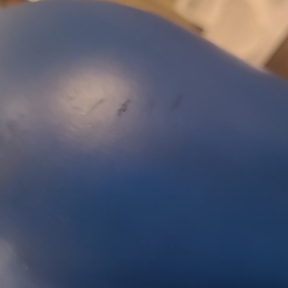 RARE MARWAL CHALKWARE WOMAN BUST WEARING BLUE HEAD DRESS - Picture 5 of 7